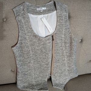 DREW Tweed Style Zippered Vest NWT